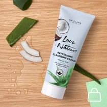 LOVE NATURE Refreshing Cleansing Cream with Organic Aloe Vera & Coconut Water