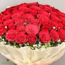 Bunch of 50 Red Roses Arrangement