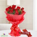 Love Sweets - Red Roses N Chocolates