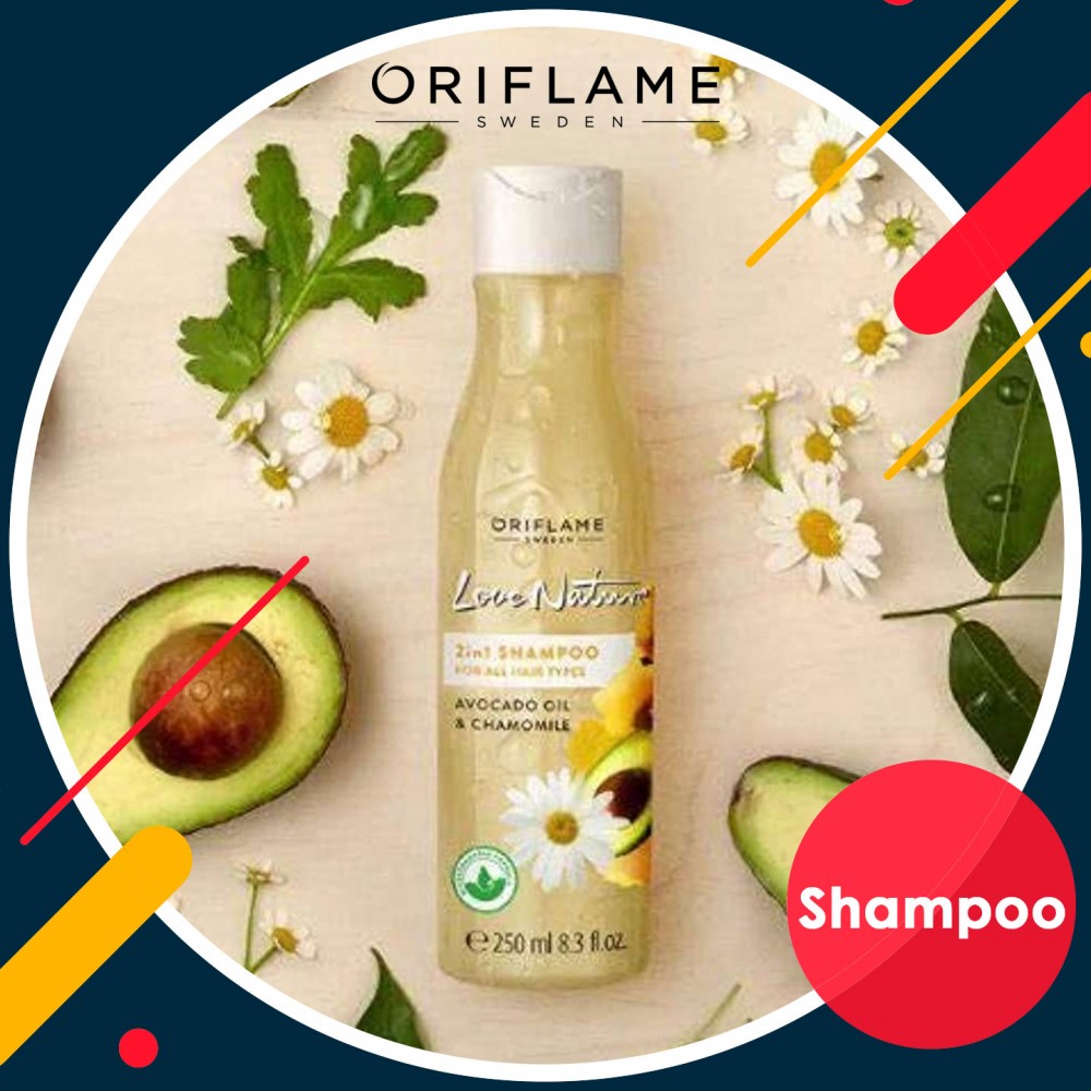 LOVE NATURE 2-in-1 Shampoo For All Hair Types with Organic Avocado Oil & Chamomile