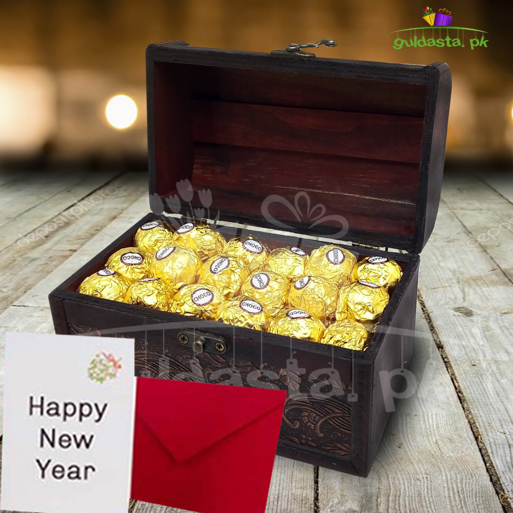 New Year Treasure  Box Full with Chocolate