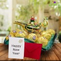 New Year Celebration With jini lamp and Chocolates