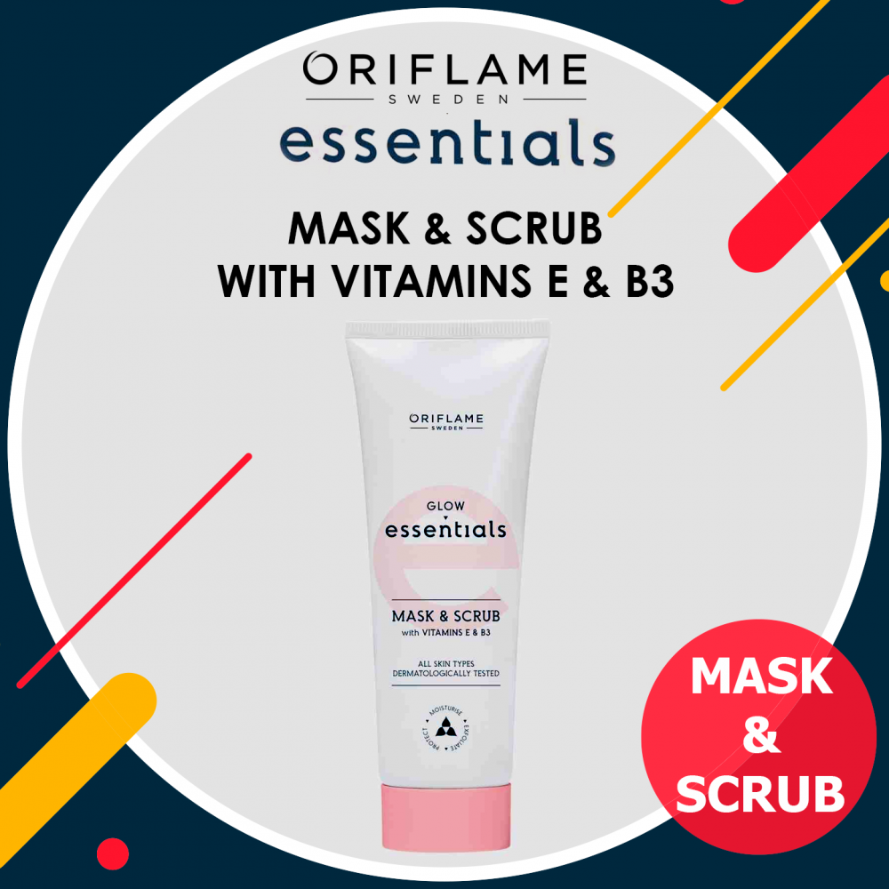 Glow Essentials Mask & Scrub with Vitamins E & B3