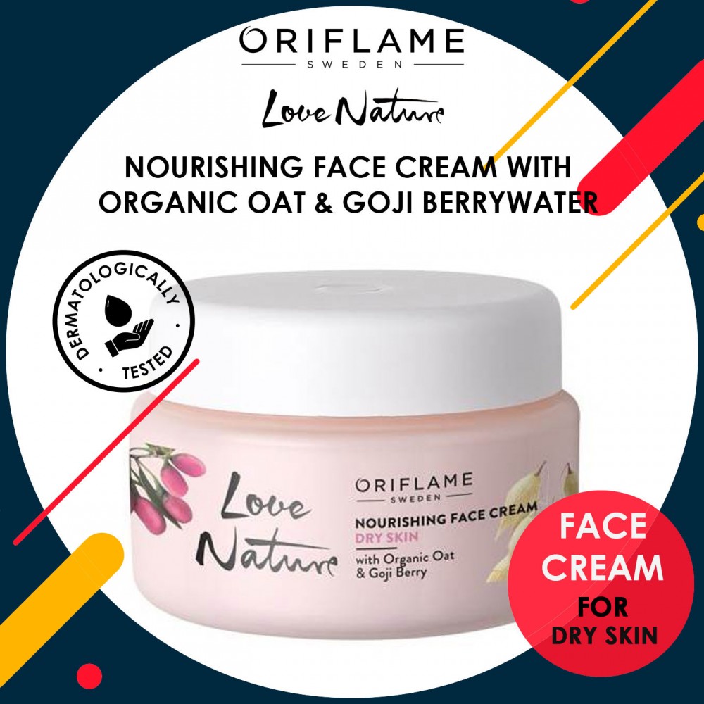 LOVE NATURE Nourishing Face Cream with Organic Oat & Goji Berry