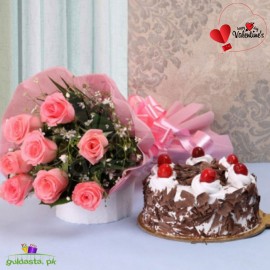 Valentine's Day Cake and Roses Valentine's Day Cake and Roses