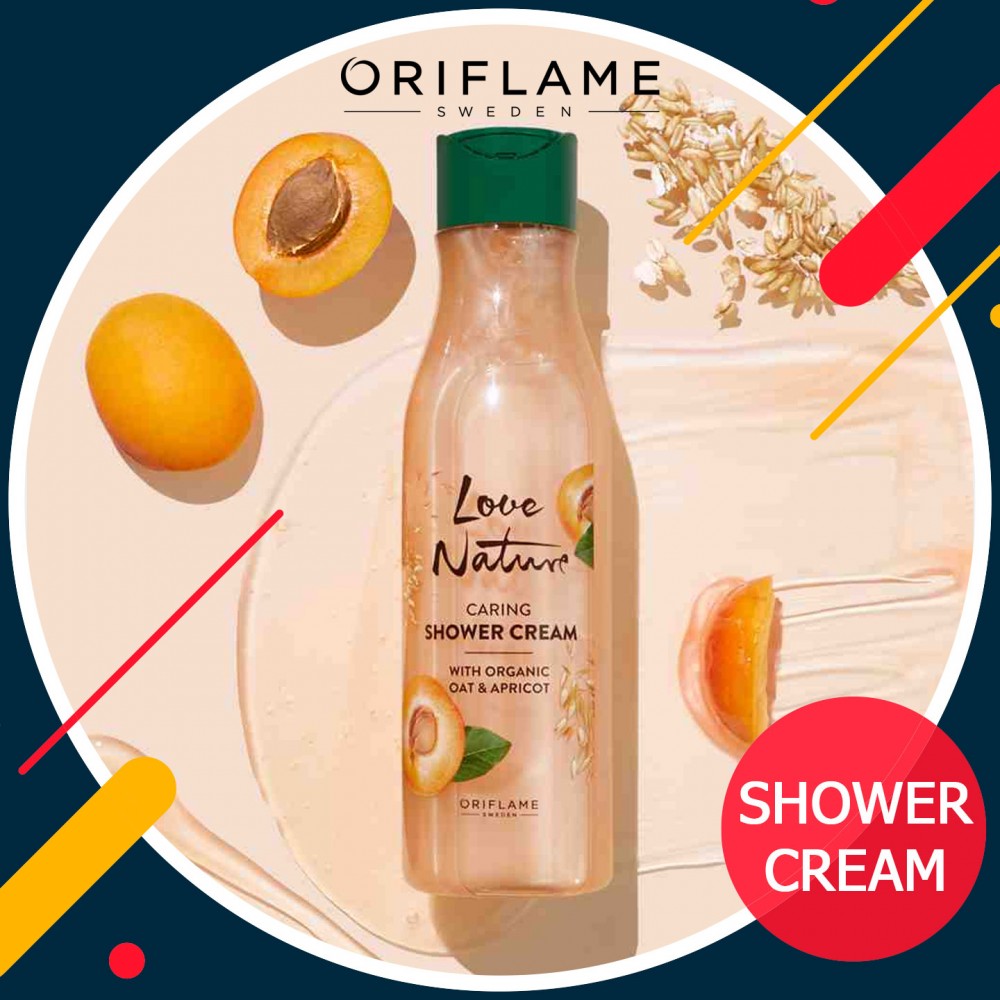 LOVE NATURE Caring Shower Cream with Organic Oat & Apricot