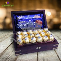 Cadbury Chocolate with OLD Wood Box