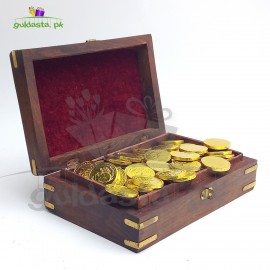 Chocolate Coins in Treasure Box Chocolate Coins in Treasure Box