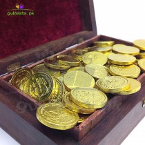 Chocolate Coins in Treasure Box
