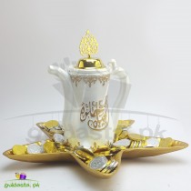 Kettle with Beautiful Star Tray Full of Coins