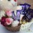 Teddy Full with Chocolates and Flowers