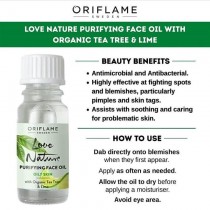 LOVE NATURE Purifying Face Oil with Organic Tea Tree & Lime