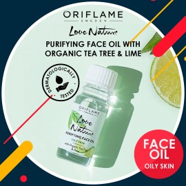 LOVE NATURE Purifying Face Oil with Organic Tea Tree & Lime
