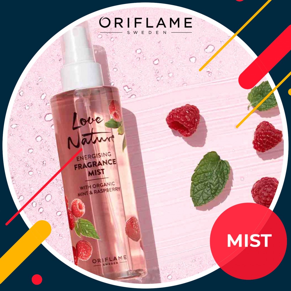 LOVE NATURE Energising Fragrance Mist with Organic Mint & Raspberry