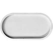 Collection Hand Made Trinket Concrete Tray Bathroom Countertop Vanity Kitchen Coffee Table Jewelry Organizer Marble Stone Small Plant Decor - Gray, Oval
