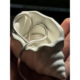 CONCRETE Handmade Decorative Tray Shell Shape White Multipurpose Jewelry Organizer Cosmetic Candle Tray Home Decor (Small Conch Shell)