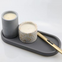 Modern gray Concrete Tray (1, Stone)