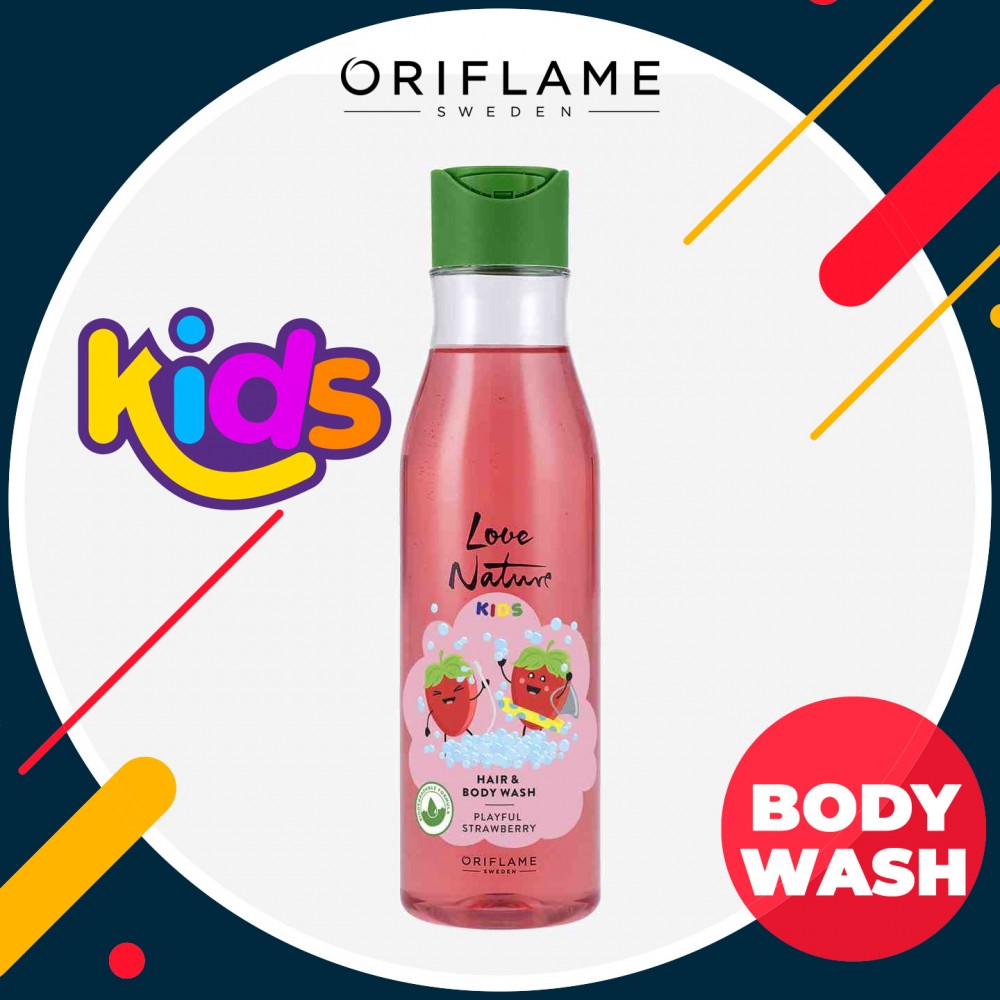 LOVE NATURE Kids Hair & Body Wash Playful Strawberry
